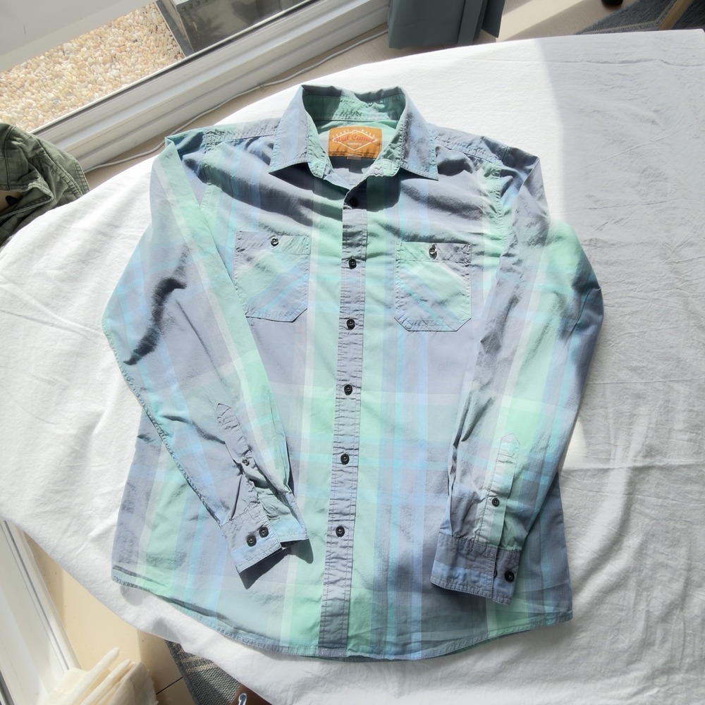 Red Camel Multicolor Plaid  Long Sleeve Shirt‎ - Size L